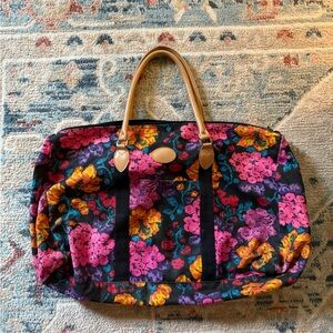 Vintage Floral Duffle Bag Tote